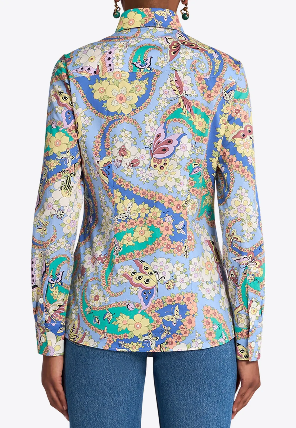 Floral Print Button-Up Shirt