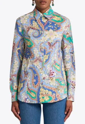 Floral Print Button-Up Shirt