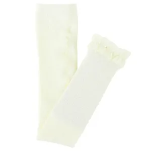 Footless Ruffle Tights - Ivory