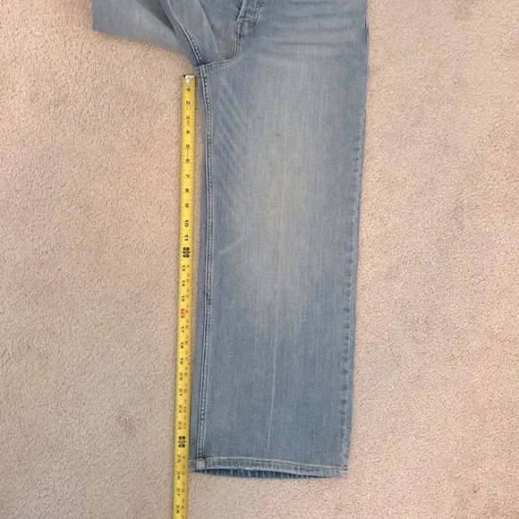 Free People NWT Women's High Rise Wide Leg Jeans Size 29 Blue Button Fly