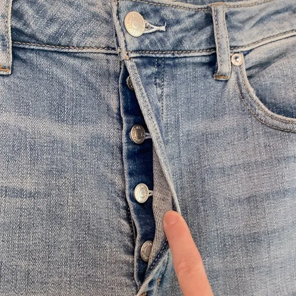 Free People NWT Women's High Rise Wide Leg Jeans Size 29 Blue Button Fly
