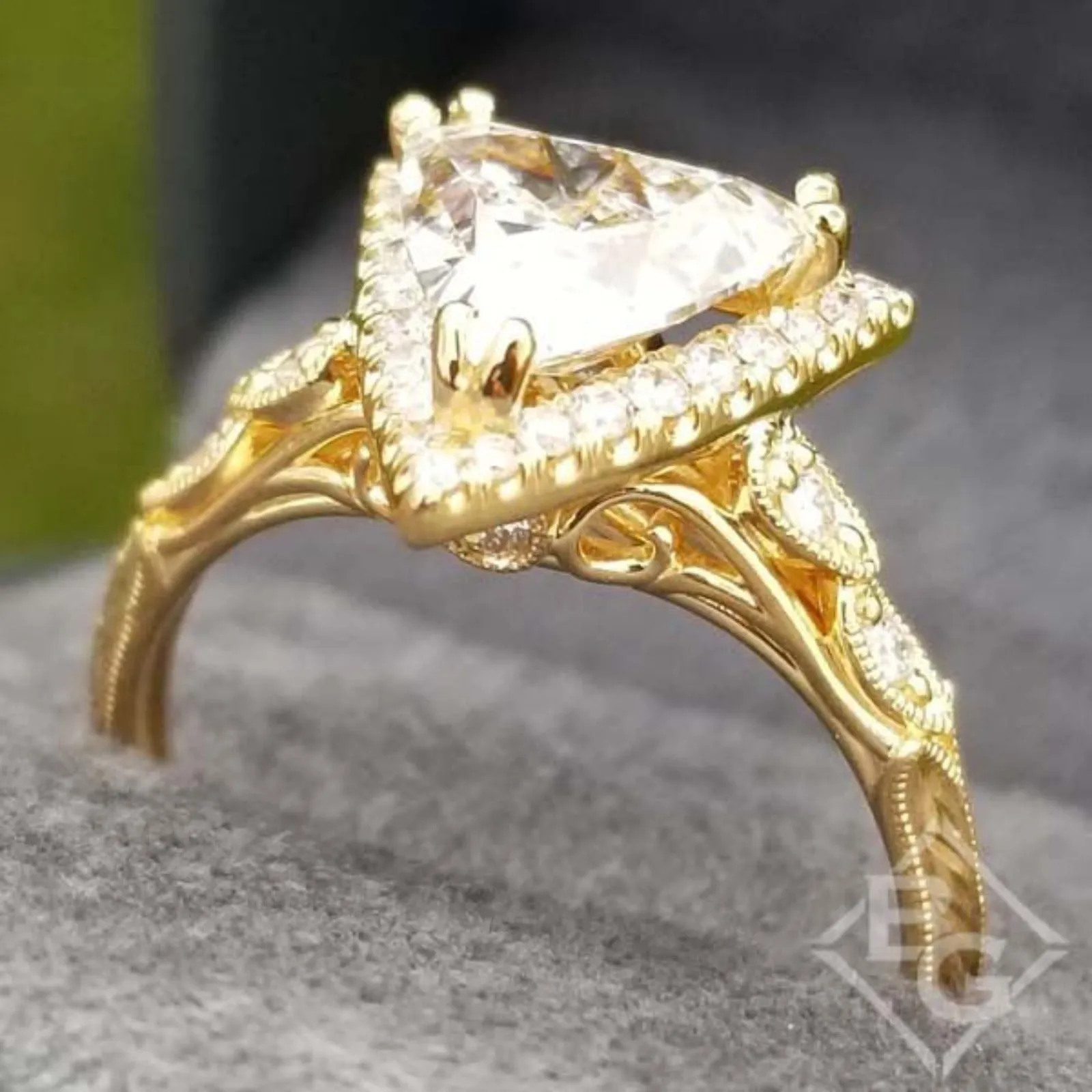 Gabriel & Co. "Chelsea" Trillion Cut Diamond Engagement Ring