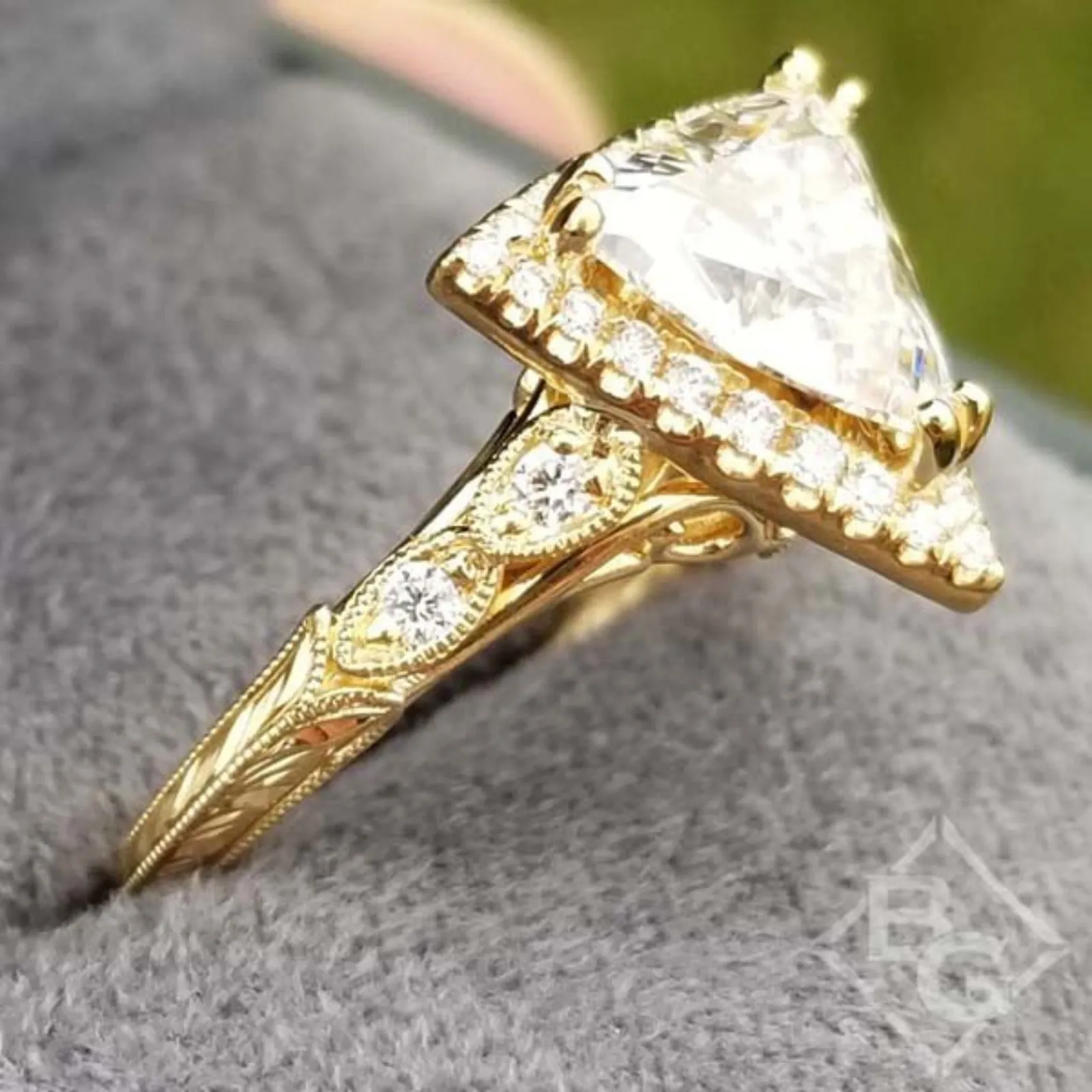 Gabriel & Co. "Chelsea" Trillion Cut Diamond Engagement Ring
