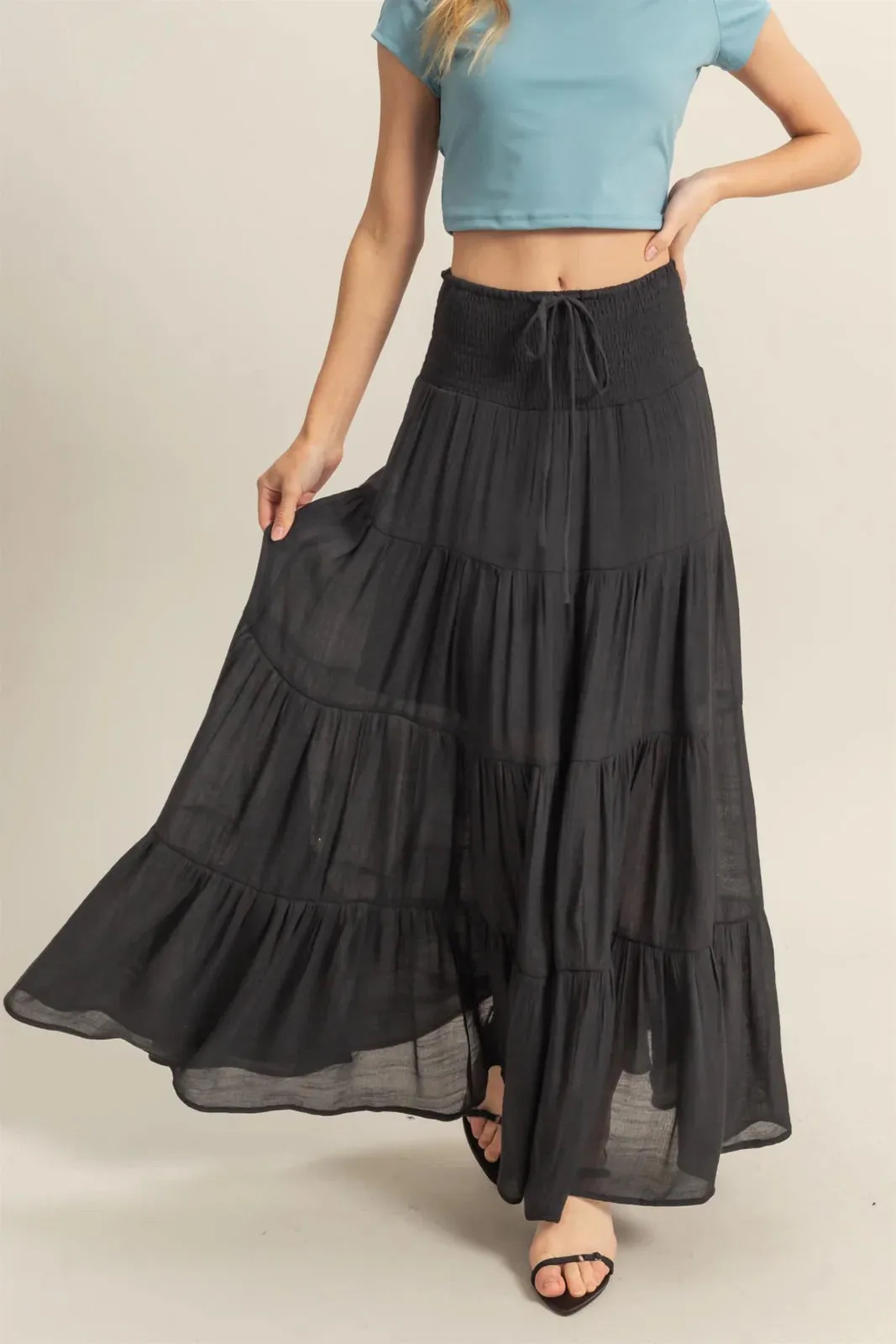 Gauze Flowy Skirt