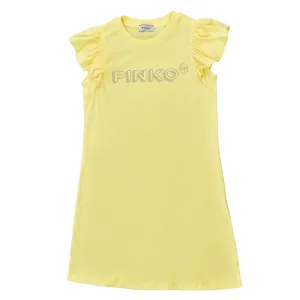 Girls Yellow Jersey Dress