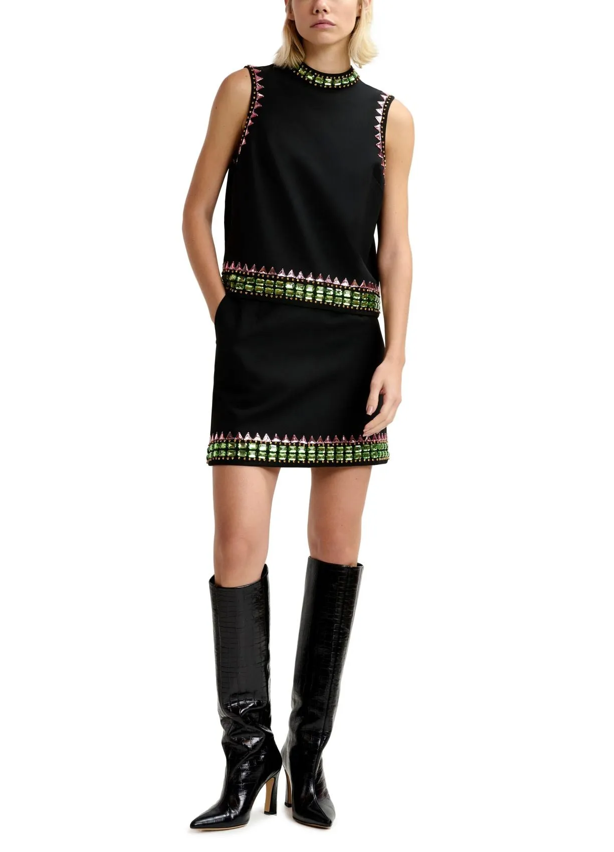 GLACIERS EMBELLISHED SKIRT
