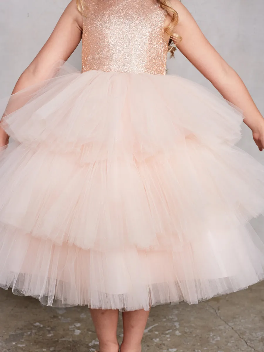 Glitter Ruffle Tulle Dress 5790