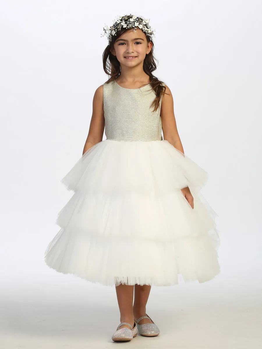 Glitter Ruffle Tulle Dress 5790