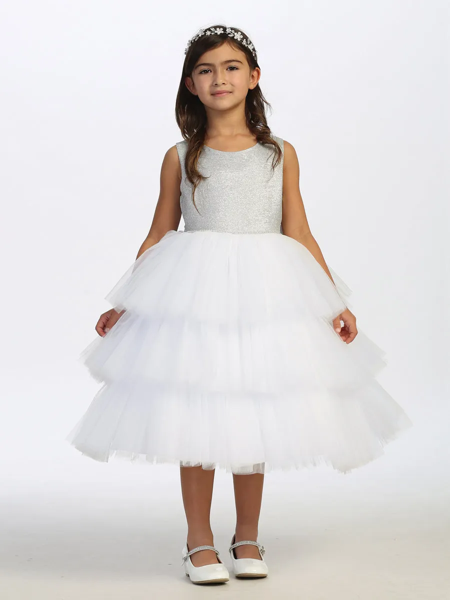 Glitter Ruffle Tulle Dress 5790