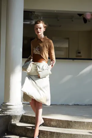 Glossy A-Line Skirt
