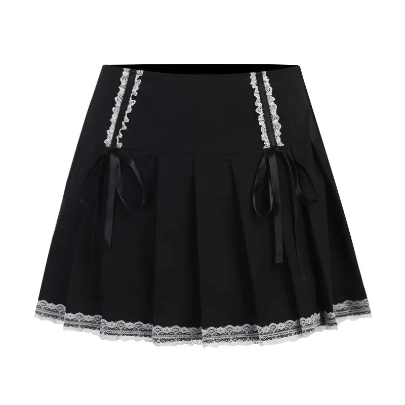Goth High Waist Ruffle Skirts