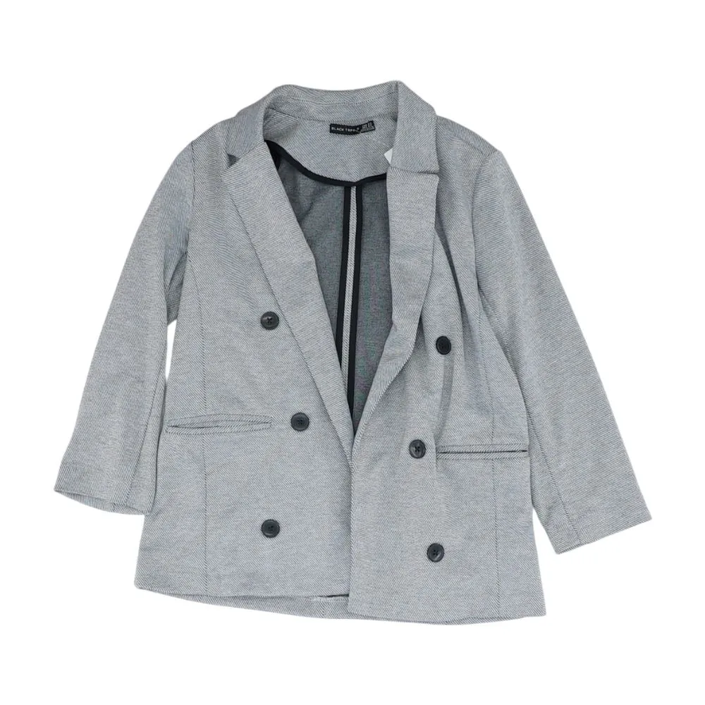 Gray Striped Blazer