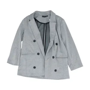 Gray Striped Blazer