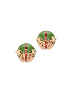 Green Papilio Button Tops