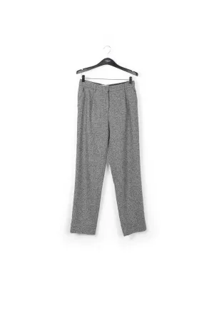 Grey mélange carrot-shaped pants