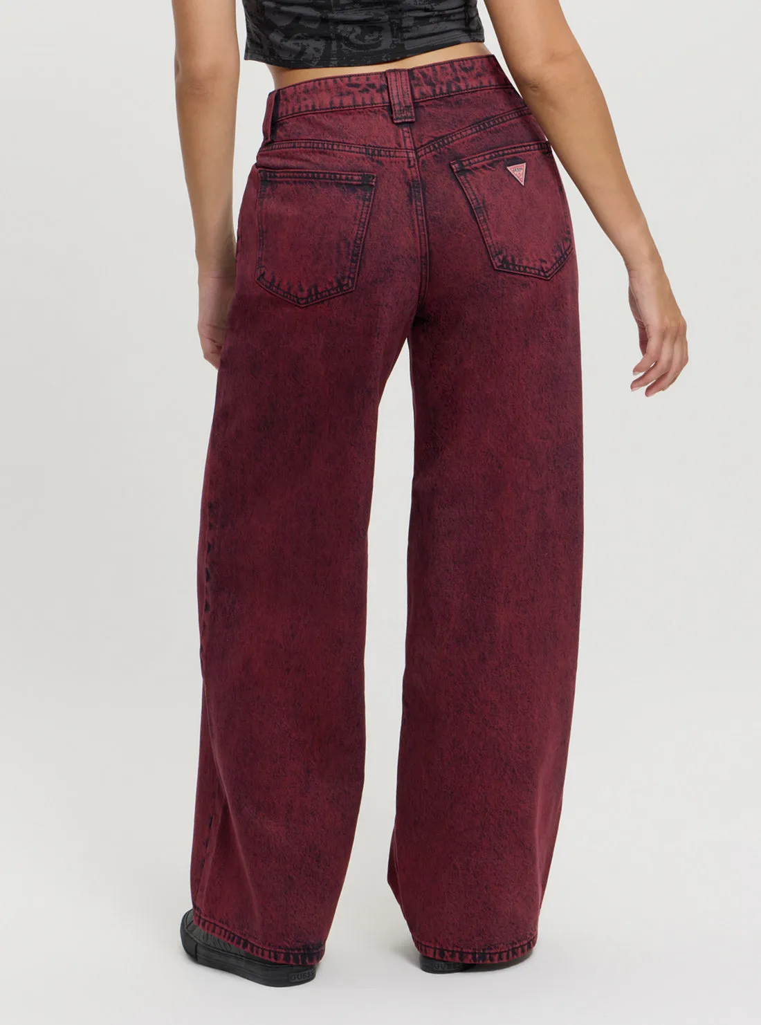 Guess Originals Red Patch Wide Leg Pants