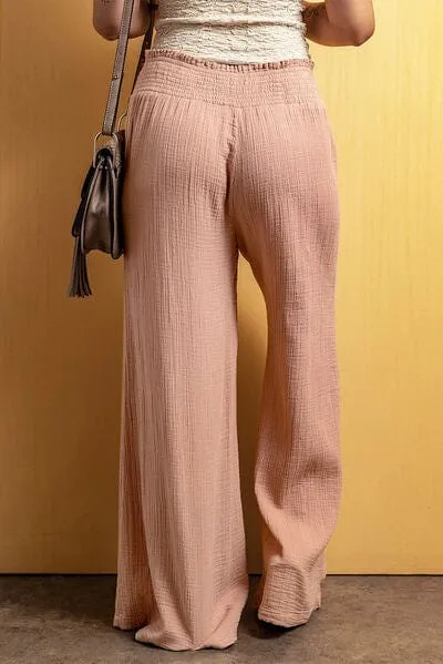GYPSY - Cotton Textured Wide Leg Pants