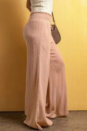 GYPSY - Cotton Textured Wide Leg Pants