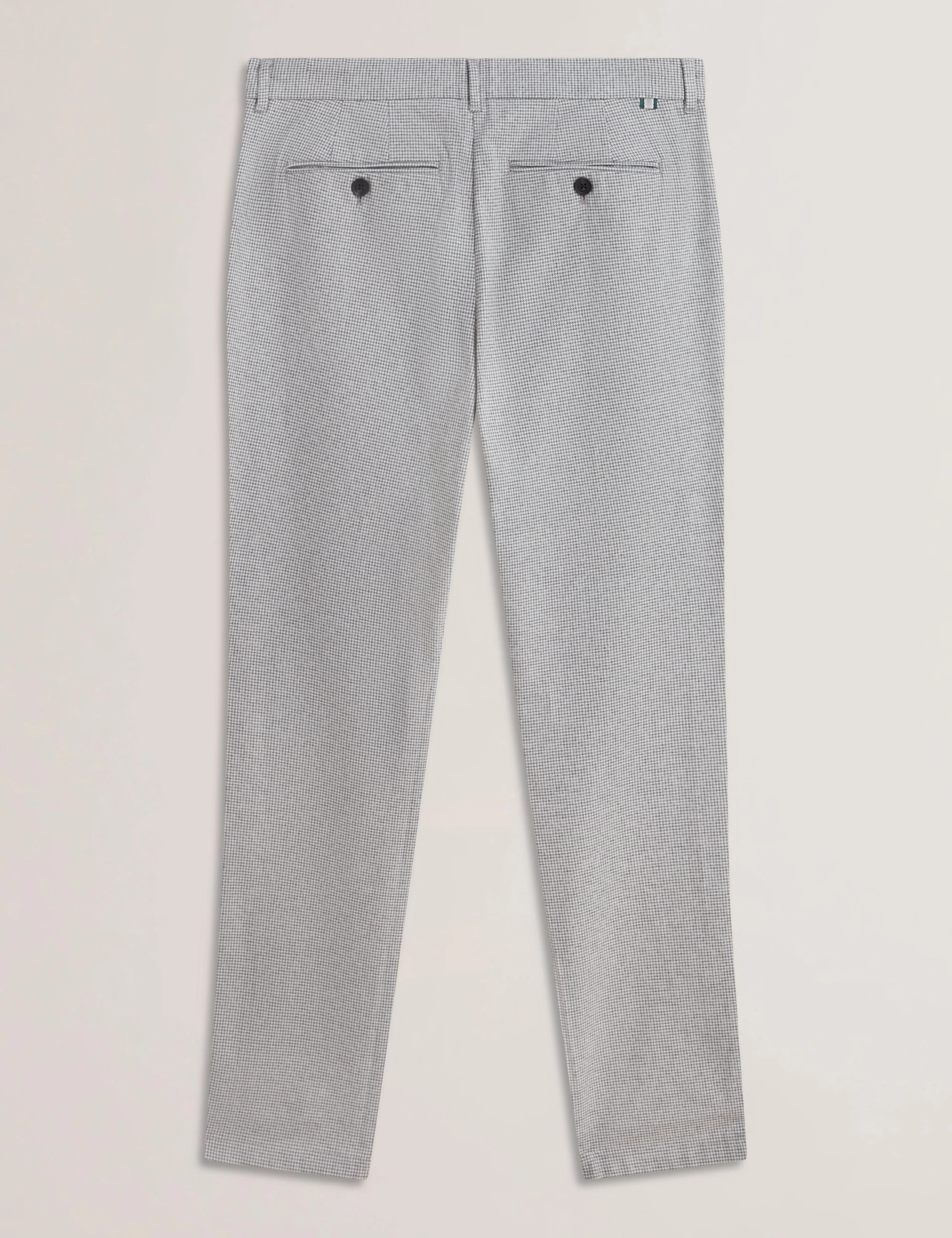 Handly Micro Houndstooth Slim Fit Trouser Grey