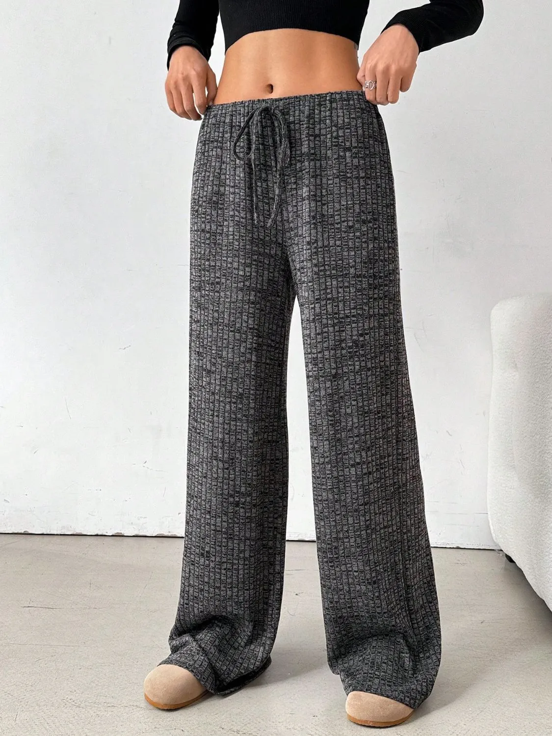 Hazel Blues® |  Tied Striped Wide Leg Pants