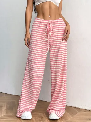 Hazel Blues® |  Tied Striped Wide Leg Pants