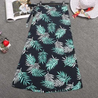 High waist Irregular Beach Skirt - Multiple prints available