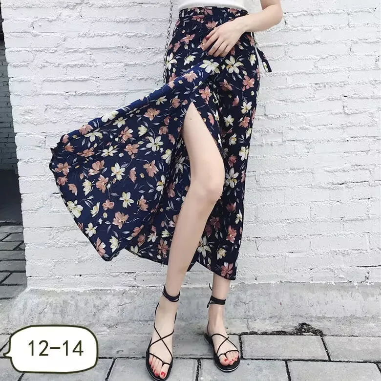 High waist Irregular Beach Skirt - Multiple prints available