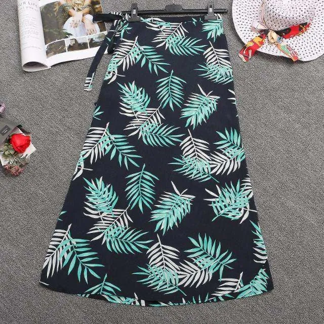 High waist Irregular Beach Skirt - Multiple prints available
