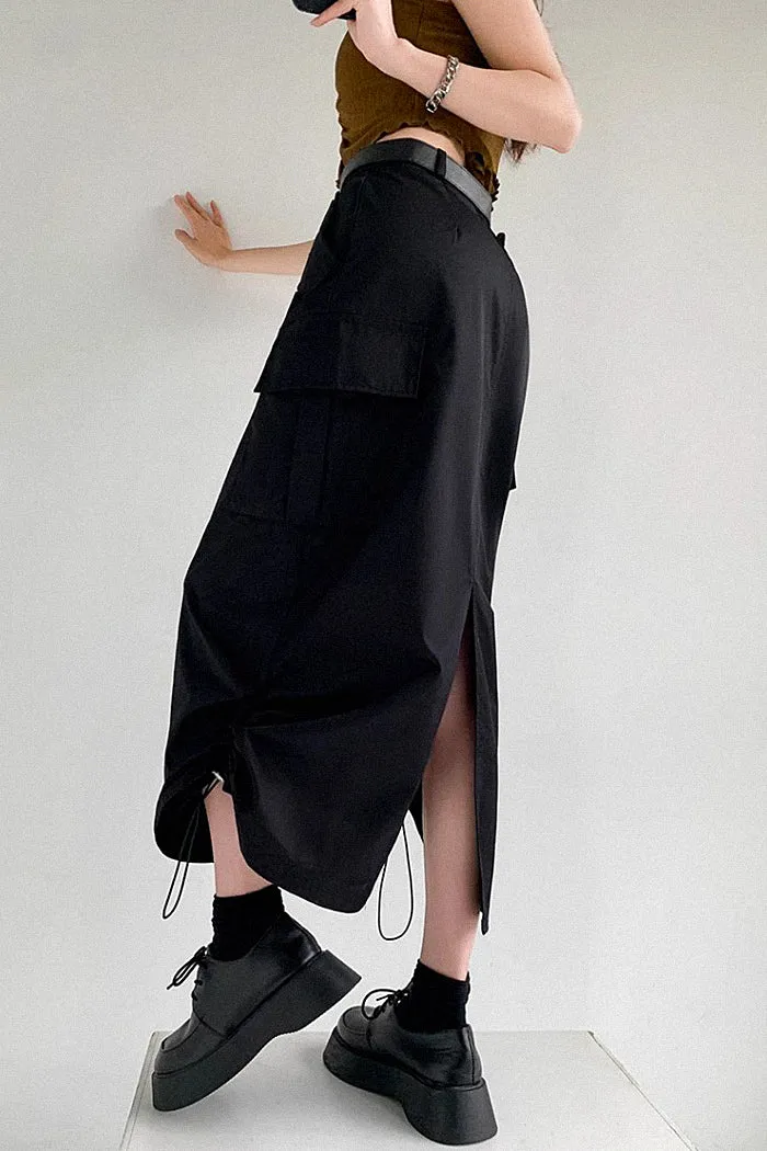 high waist retro loose a-line skirt