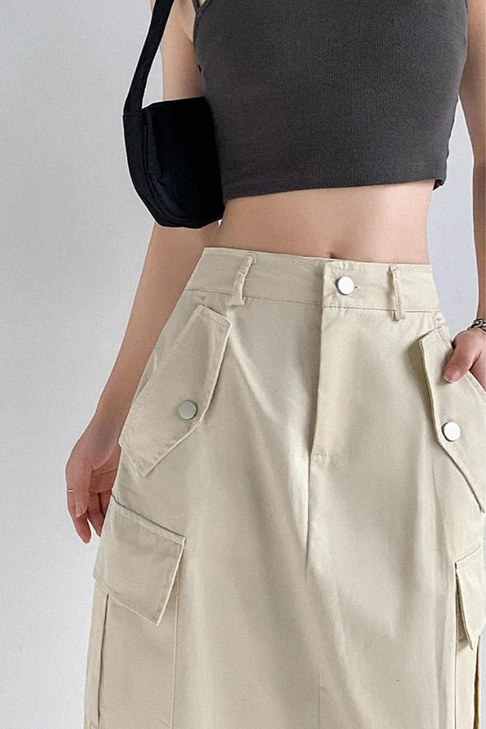 high waist retro loose a-line skirt