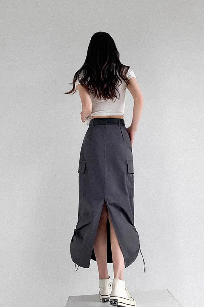 high waist retro loose a-line skirt