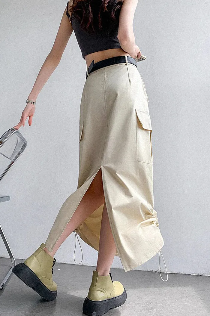 high waist retro loose a-line skirt