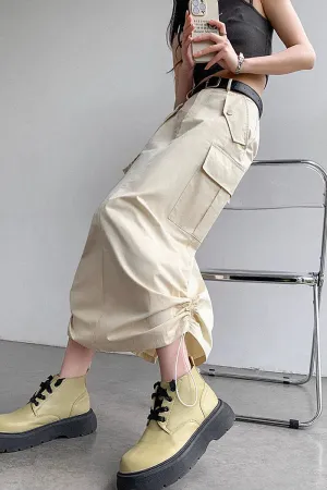 high waist retro loose a-line skirt