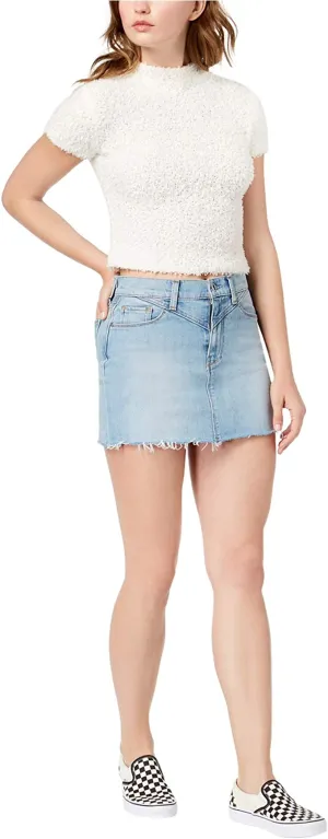 HUDSON Jeans Women's Front Yoke Skirt with RAW Hem, Dakota, 27
