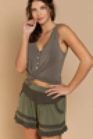 Hurricane Grey Front Button Tank