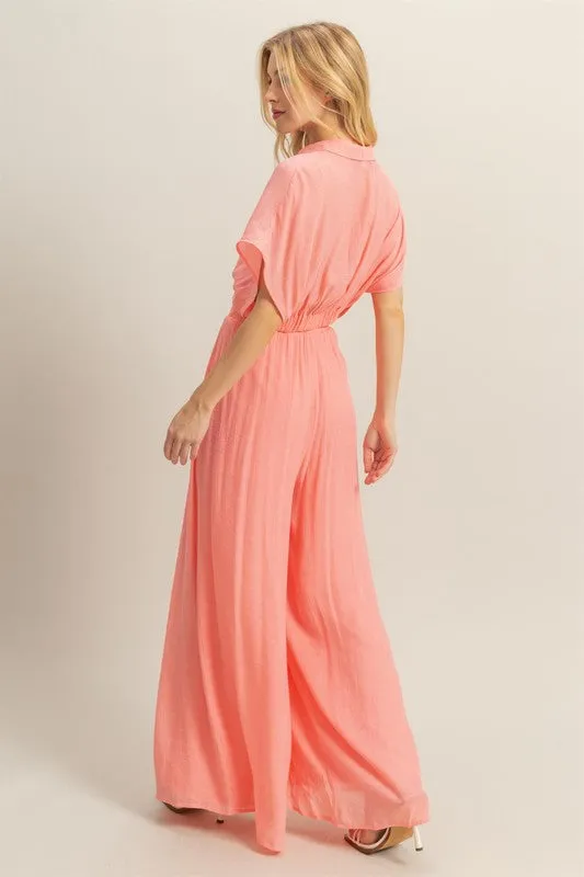 HYFVE Kimono Sleeve Crop Top and Wide Leg Pants Set