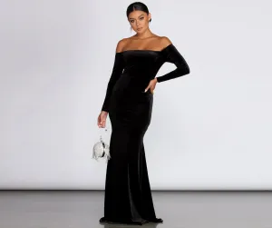 Ida Velvet Stylish Formal Gown
