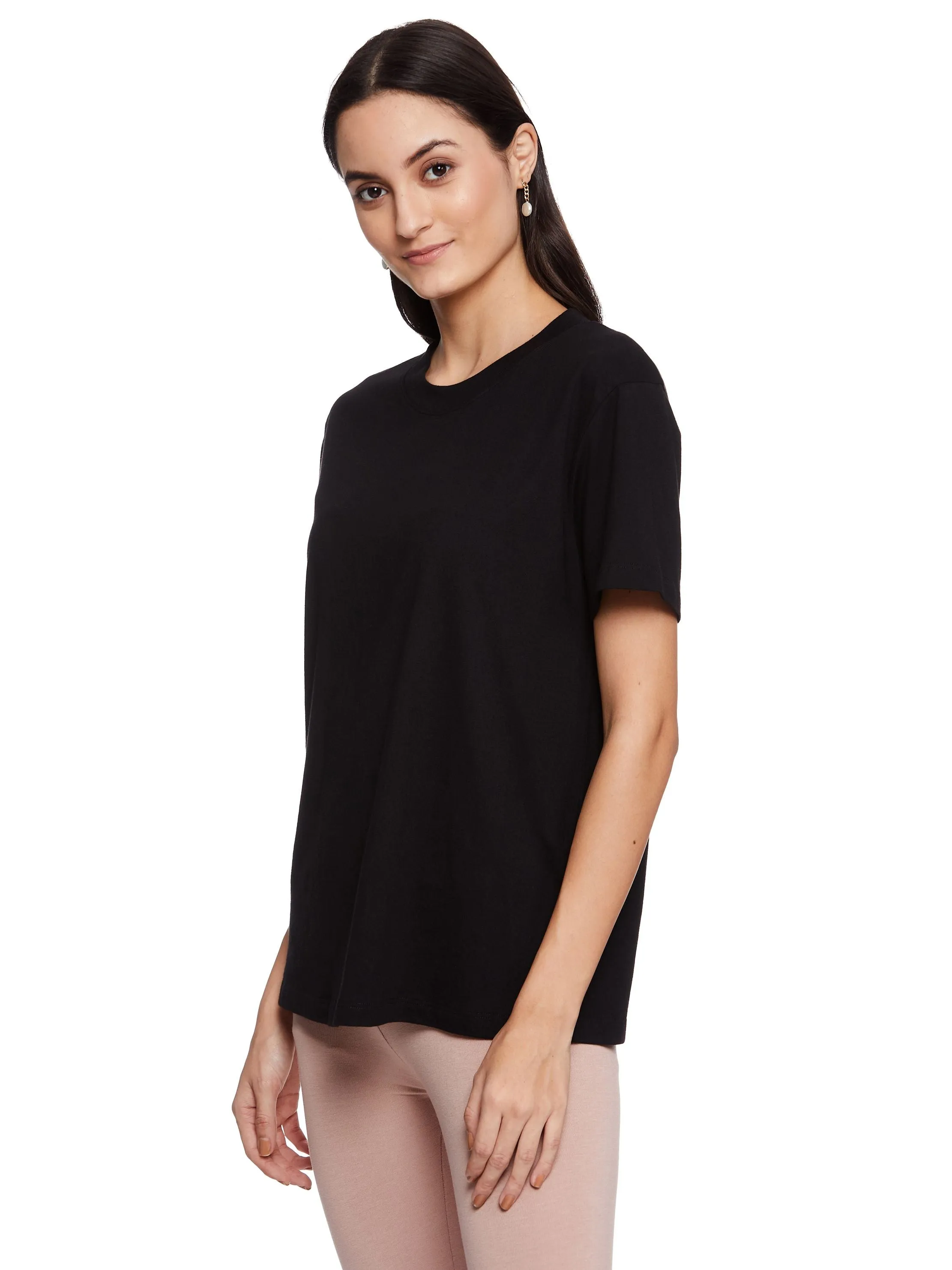 INGRID HALF SLEEVE TEE (BLACK)