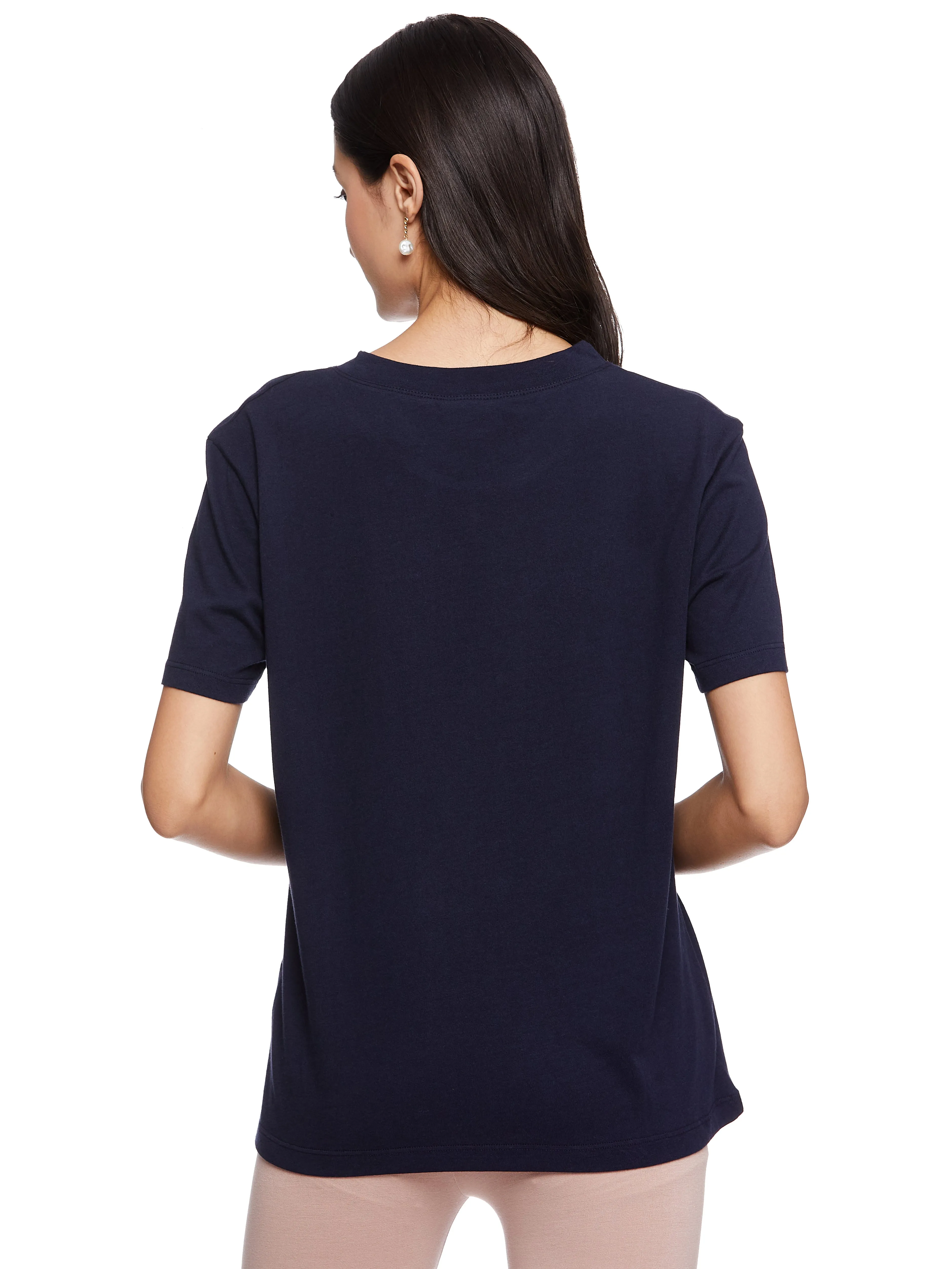INGRID HALF SLEEVE TEE (BLACK)