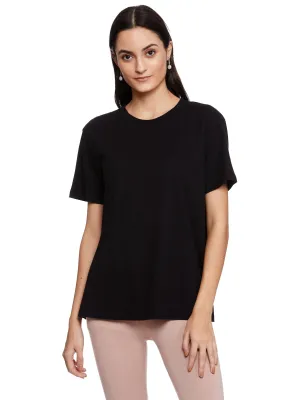 INGRID HALF SLEEVE TEE (BLACK)