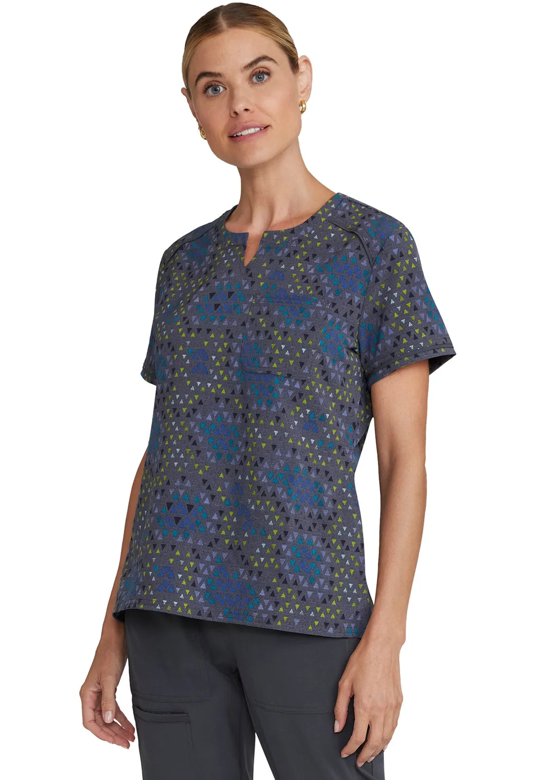 Inspira Flex IP723 Round Neck Print Top Let's Tri It