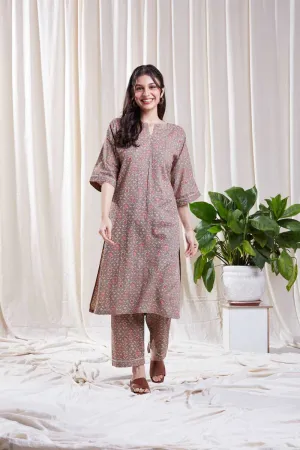 Isha Grey  Kurta Set