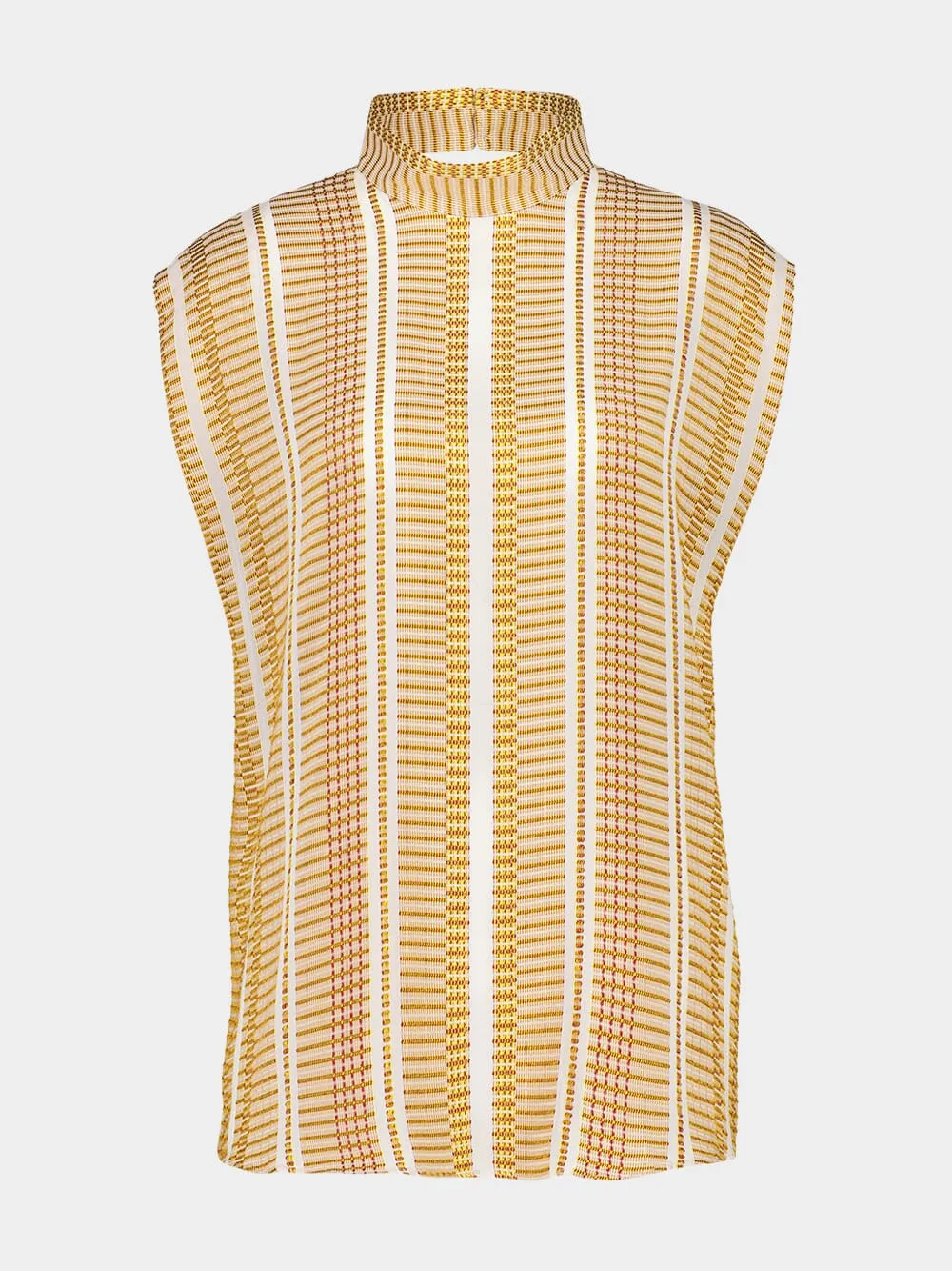 Ivory Sun Kymo Textured Silk Top