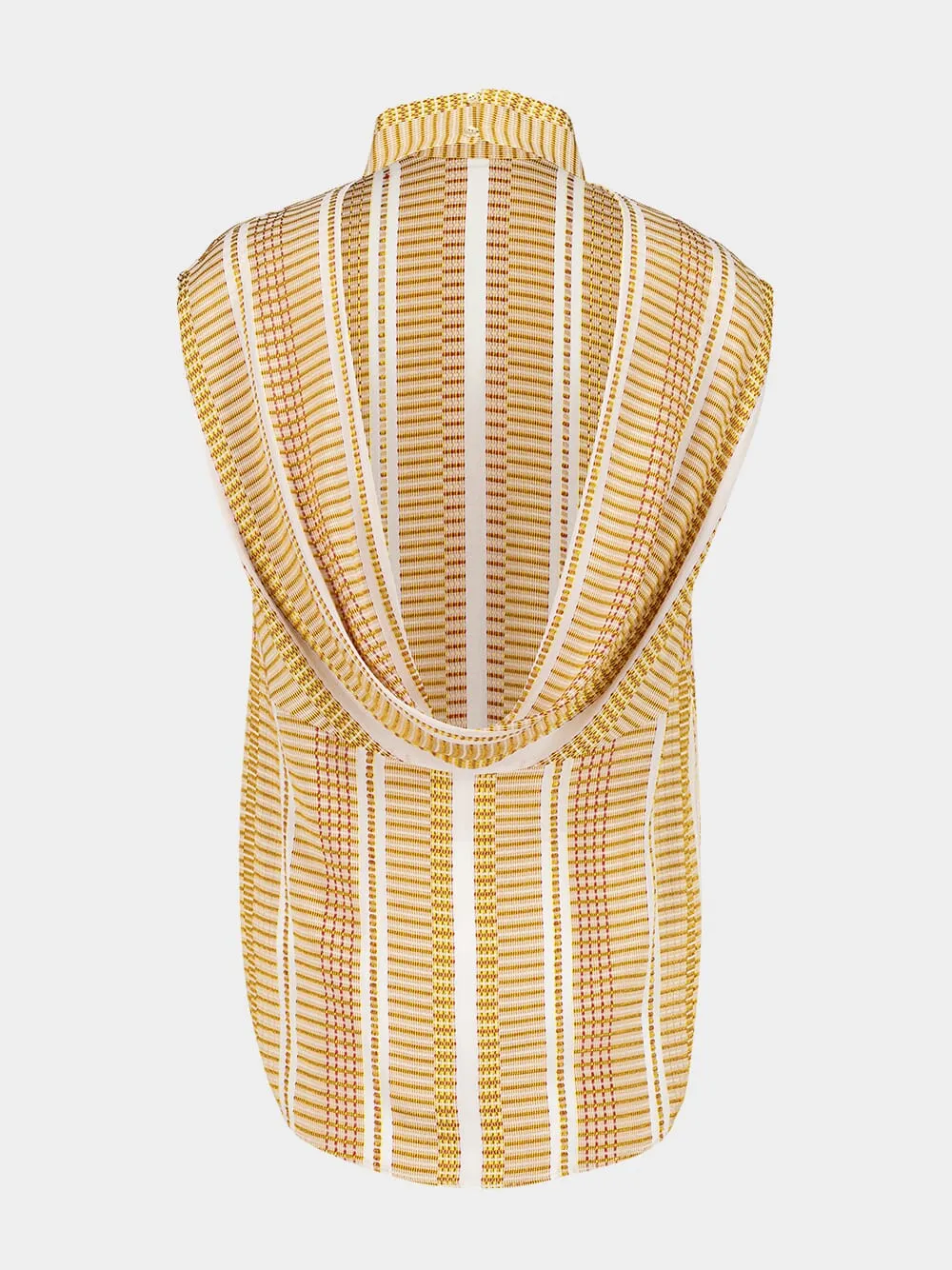 Ivory Sun Kymo Textured Silk Top