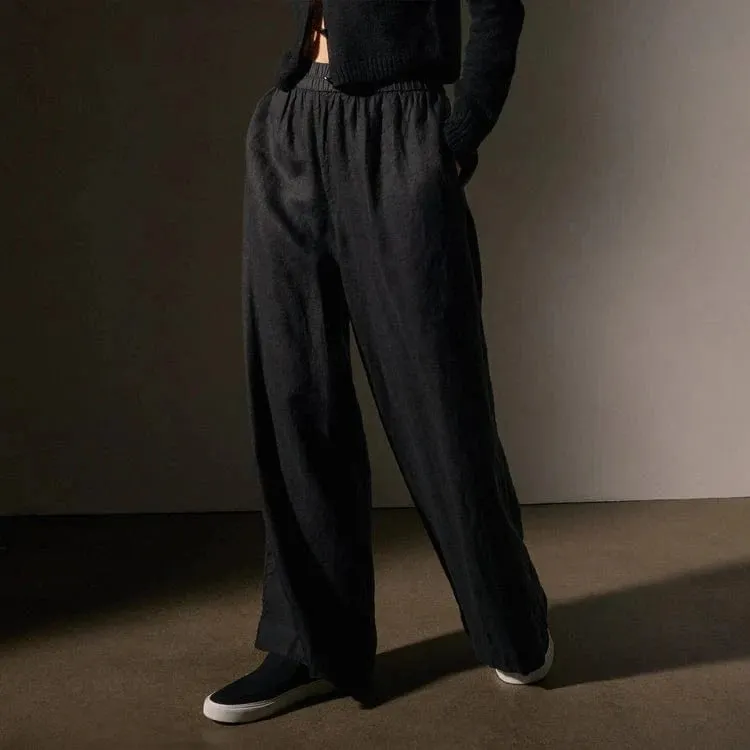 James Perse Lightweight Linen Wide Leg Pant