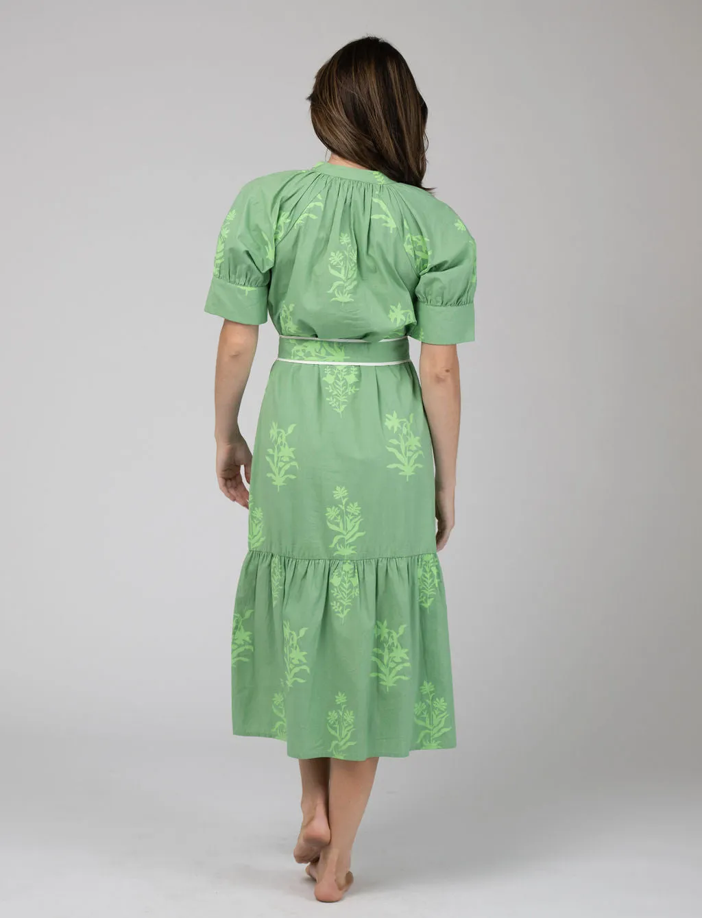 Jane Dress in Fern Jaipur Floral by Beau & Ro
