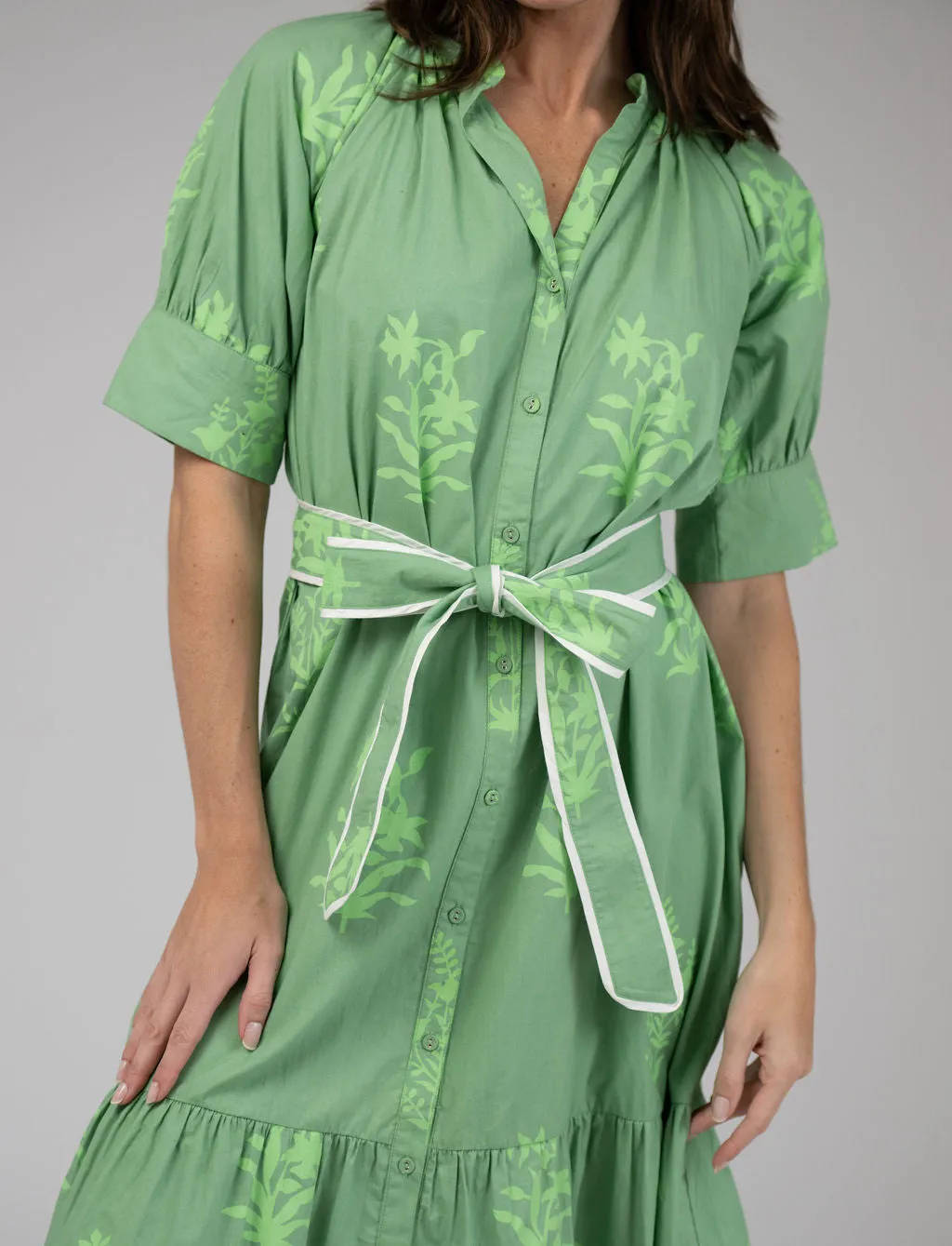 Jane Dress in Fern Jaipur Floral by Beau & Ro