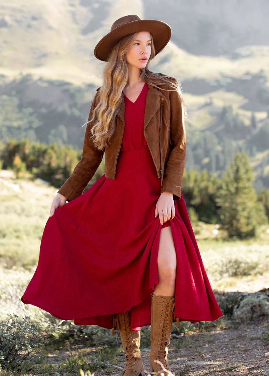 Jessah Dress in Sangria