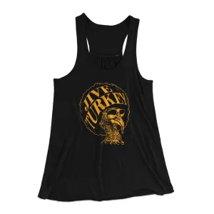Jive Turkey Funny Thanksgiving Women's Flowey Racerback Tank Top
