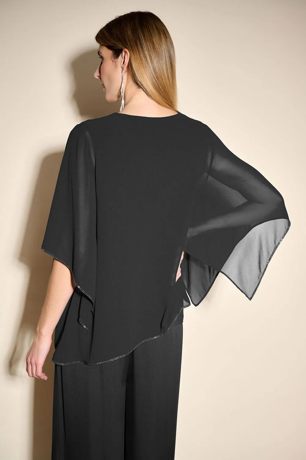 Joseph Ribkoff Chiffon V-Neck Top Jr233781